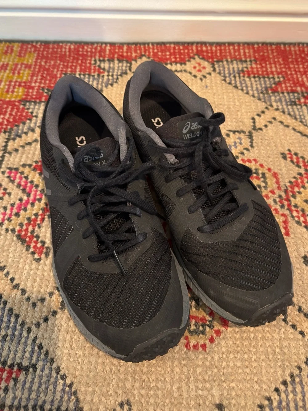 Asics Black and Gray Weldon X Cross Trainers